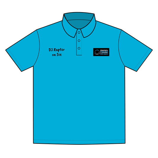 DJ Raptor on Ice Performance Polo, Athletic Shirt, Sportswear, Team Apparel, Summer Uniform, Activewear